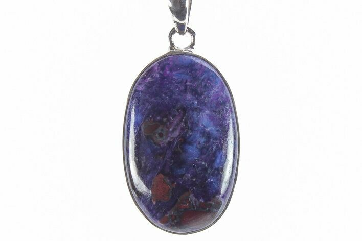 Polished Sugilite & Richterite Pendant - Sterling Silver #246751